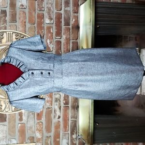 Antonio Melani Tweed-Looking dress w/ruffle collar - Size 6